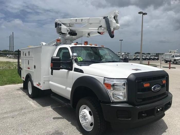 Used Altec AT37G Articulating Telescopic Bucket Boom on A 2015 Ford F550 4x4 Truck - C59047