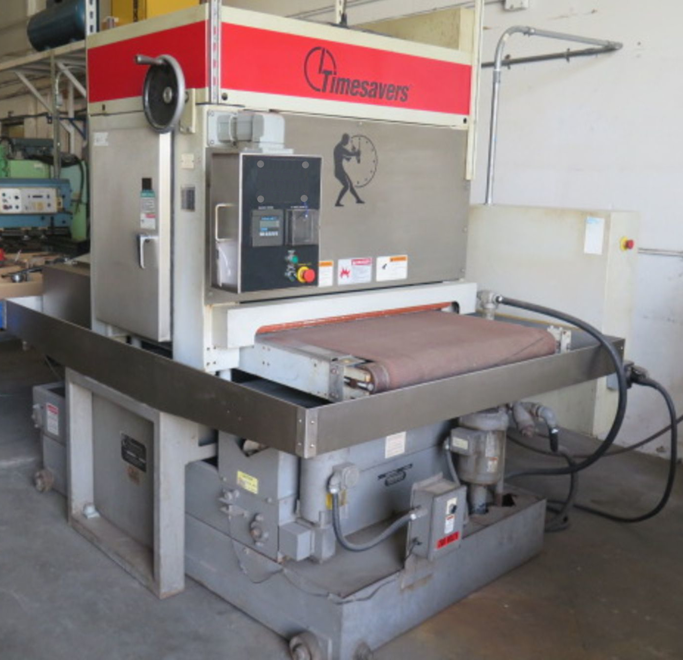Used 37" TIMESAVERS "WET" BELT GRINDER & FINISHING MACHINE 137-1HDMW