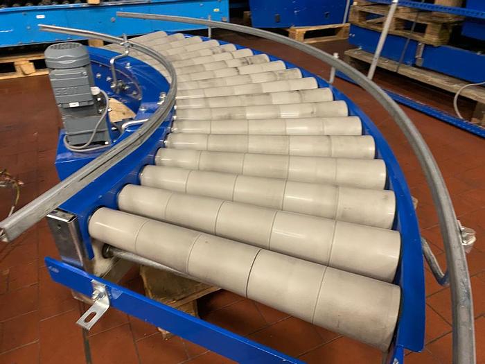 Gebraucht Rollenbahnkurve 90° mit Seitenführung Fördertechnik Kurve Rollen