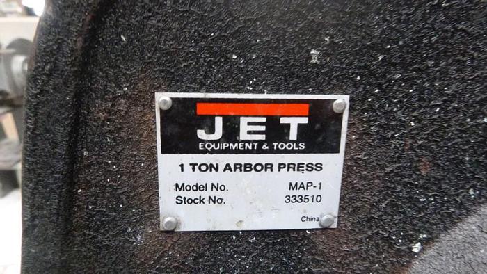 Used Press, Arbor, JET, Hand Bench, Heavy Duty, 1 Ton, Mdl MAP-1 #S743521