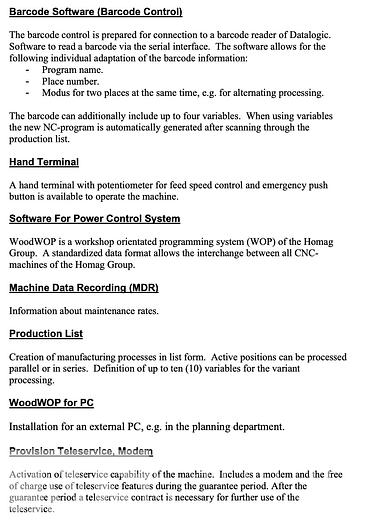 Used 2007 Weeke BHX 500 CNC Router