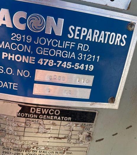 Used 60" MACON SCREENER - S/S