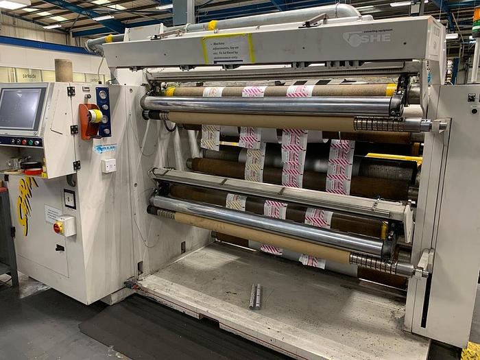 Used 65" (1650mm) ASHE SAPPHIRE S2 CANTILEVERED DUPLEX SLITTER REWINDER