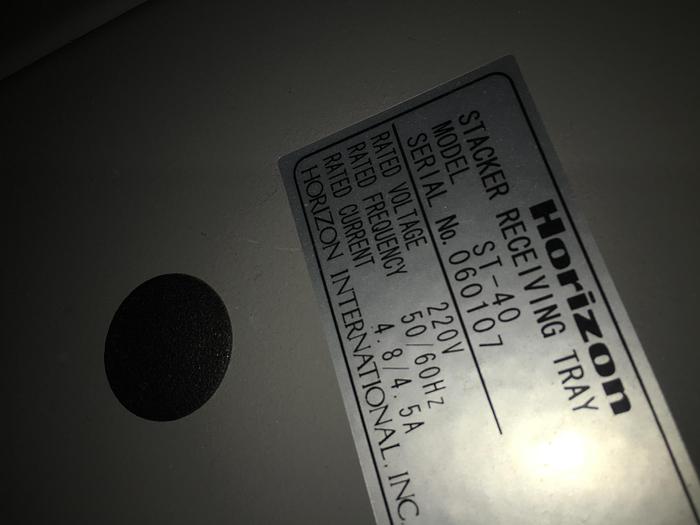 Used Standard Horizon VAC 100 Towers and ST40 Stacker Collating System