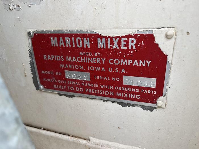 Used 63 CU. FT. MARION PADDLE BLENDER - S/S - 20 HP