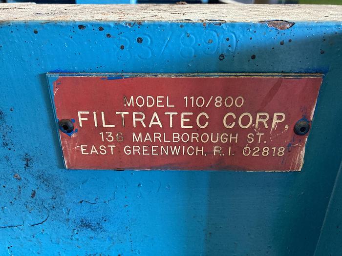 Used Used Filtrate Corp. 15 cu. Ft. recessed plate filter press
