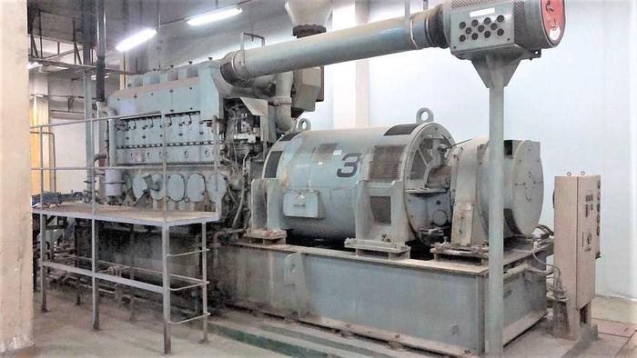 Used 1.18 MW 2002 Used Mitsubishi S6U2-PTA HFO Generator Set