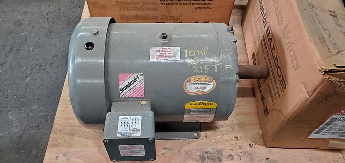 Used Motor, 3 HP, Baldor, 3450 RPM Out, 208-230/460V (2) #S743668