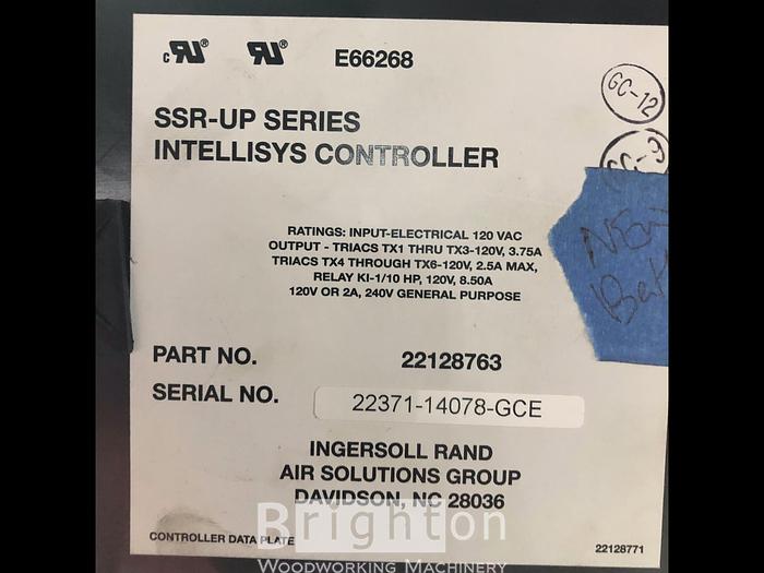 Used 2012 Ingersoll Rand SSR UP6-30-125 Used Rotary Screw Belt-Drive Air Compressor