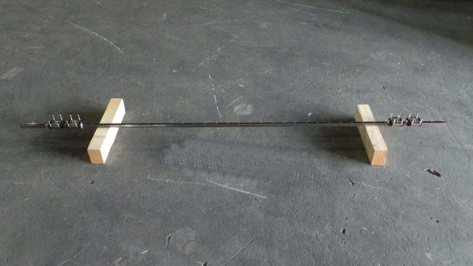 Used NSK Ltd Japan LH20 Linear, With 4 Bearing Guide Rail, LH20 / ( Rail 2.25 Meter Long ) / Bearing Guide Width is 6.3 cm / NSK Japan