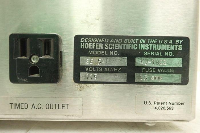 Used Hoefer Scientific Instruments Model SE 540 Drygel Jr. Slab Gel Dryer
