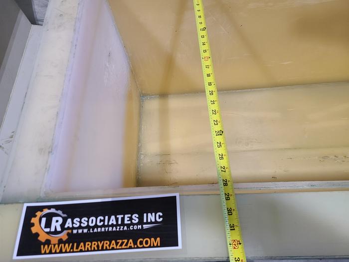 Used PVC Plastic Tank Double Wall with side and bottom support 70" x 28" x 29" Hot Liquid