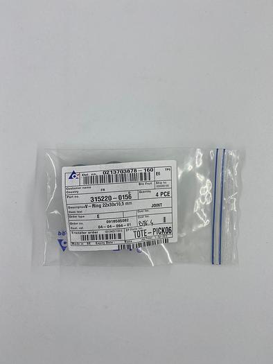 Tetra Pak V-Ring 22x30x10,5 mm Part No.315220-0156, 4pcs