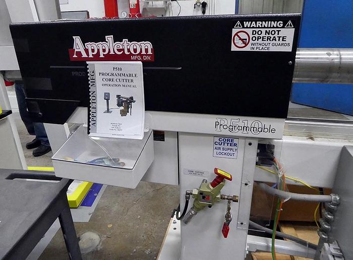 Used 132" APPLETON MODEL P510 PROGRAMMABLE AUTOMATIC CORE CUTTER MFG. 2012