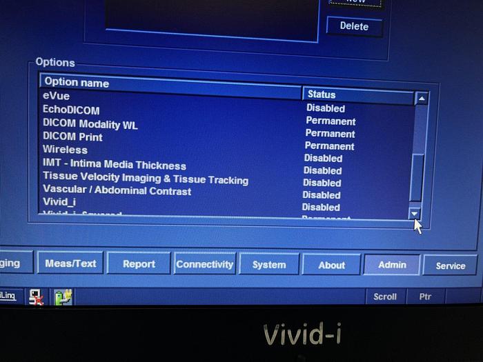 Used GE Vivid i Ultraschallgerät mit 2x Sonden Software Version 2.1.16 auf GE Vivid i Trolley
