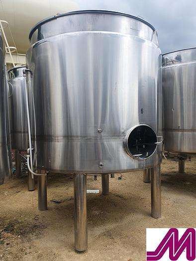 Used 2012 6,000 Litre Stainless Steel Jacketed Open Top Tank