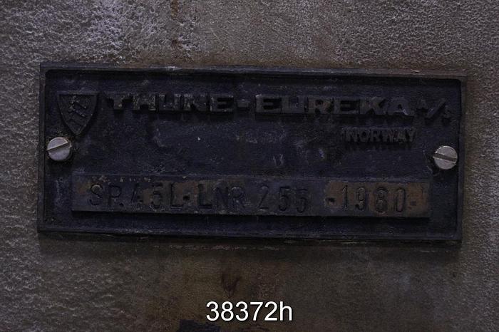 Used Thune SP45L Dewatering Screen Press, First Screen Segment 0.03125" Hole #38372