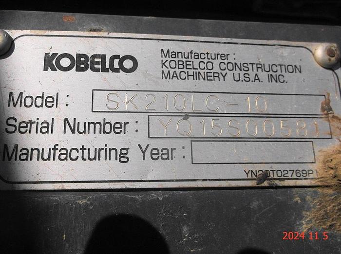 Used 2019 KOBELCO SK210 LC-10