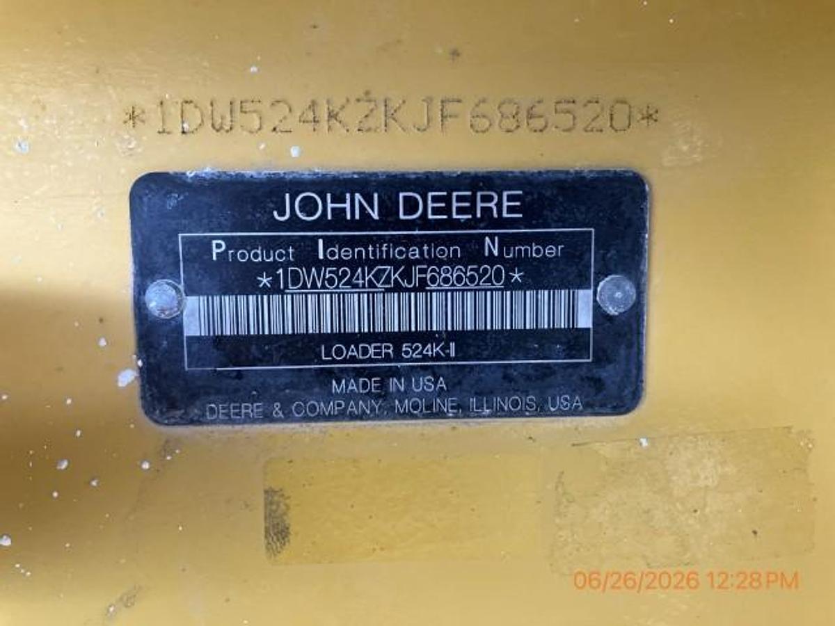 Used 2018 DEERE 524K-II