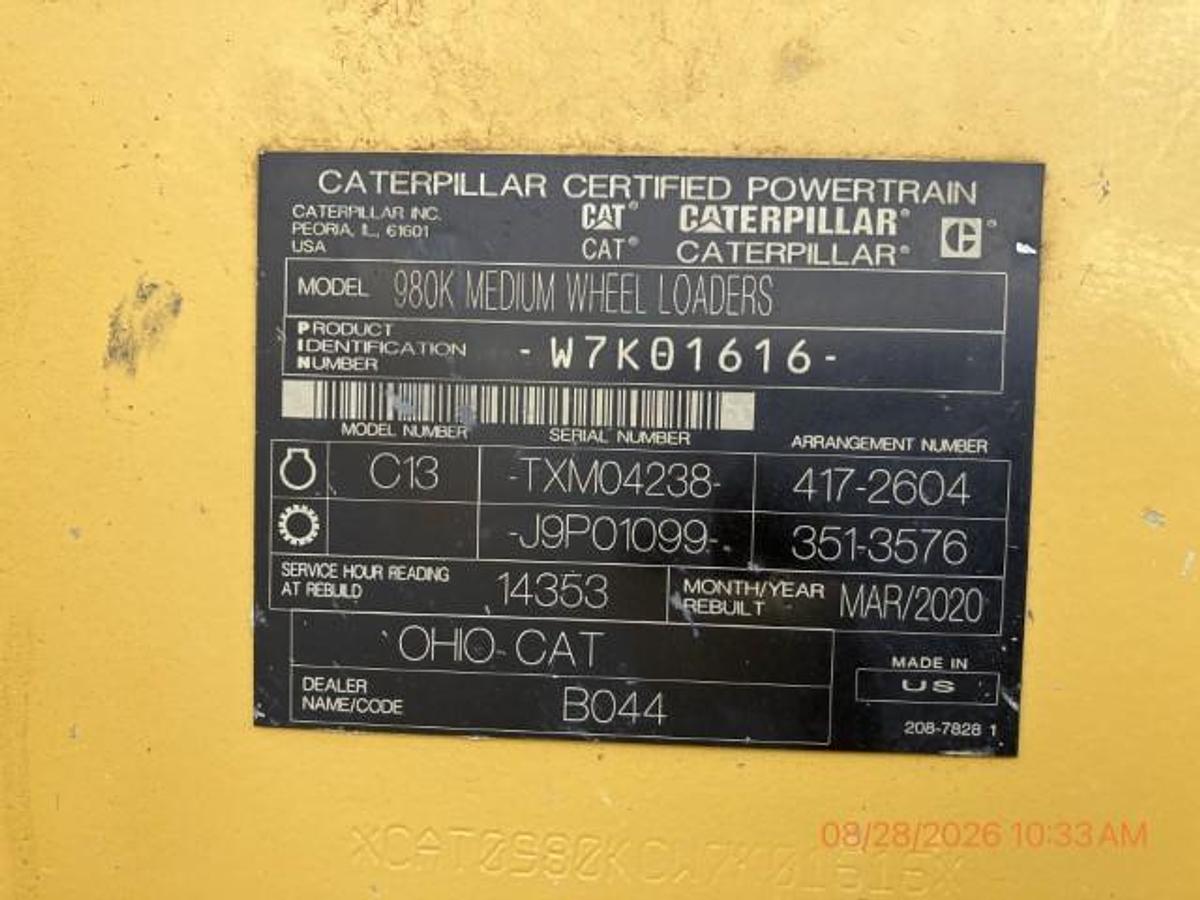 Used 2016 CATERPILLAR 980k