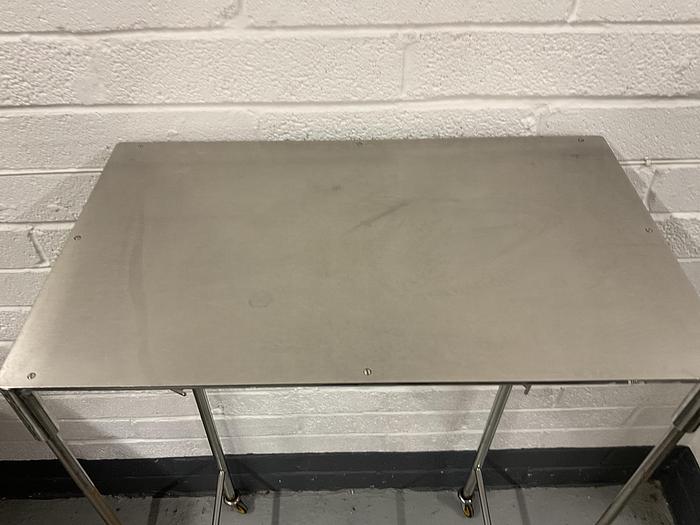 Used Trolley stainless steel 760 x 460mm 1 Shelf Height Adjustable