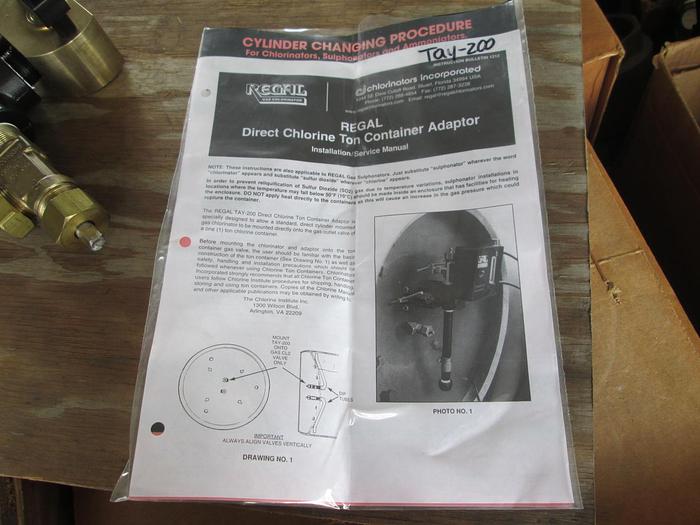 Used Regal Direct Chlorine Ton Container Adapter