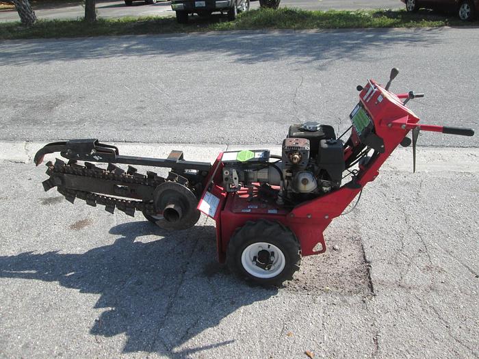 Used Barreto model 912 walk behind trencher and trailer
