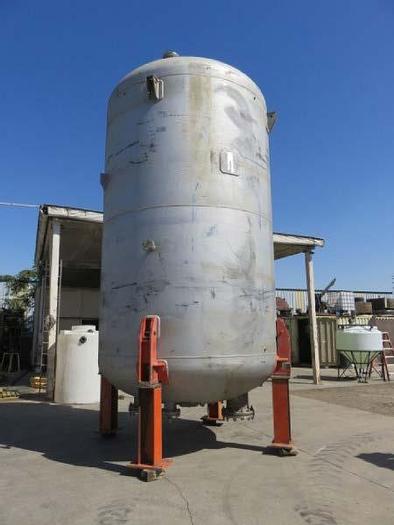 Used Tank, 7,000 Gallon, S/st, 150 PSI, Full Vac, 9' x 13',Tank, 7,000 Gallon, S/st, 150 PSI, Full Vac, 9' x 13', #D742573