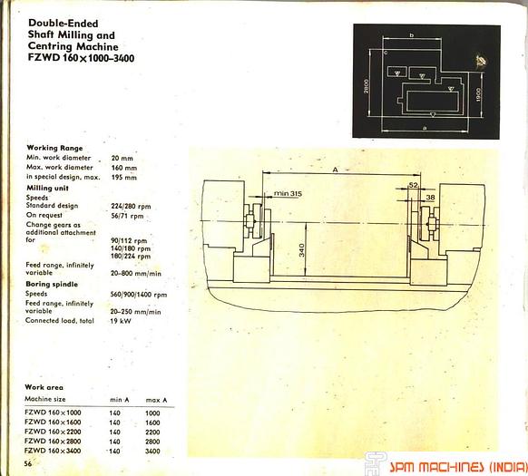 Used WMW Facing & Centering Machine