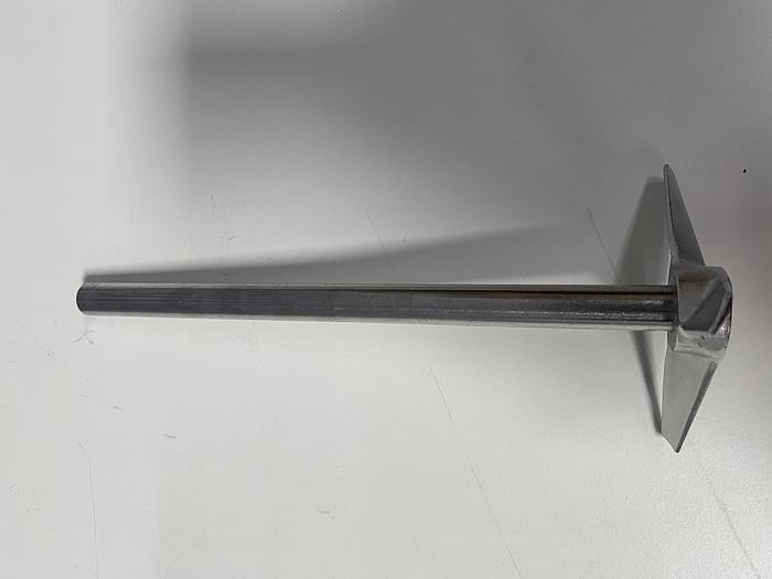 Used 8" L Stainless Steel Impeller Rod w/ 1/2" Diameter Shaft & 3 1/4" Impeller