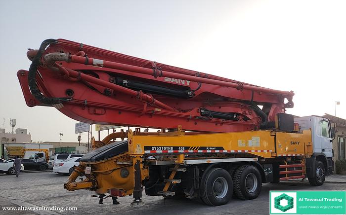 Used SANY 40 Meter Concrete Pump With Mercedes Actros 3411