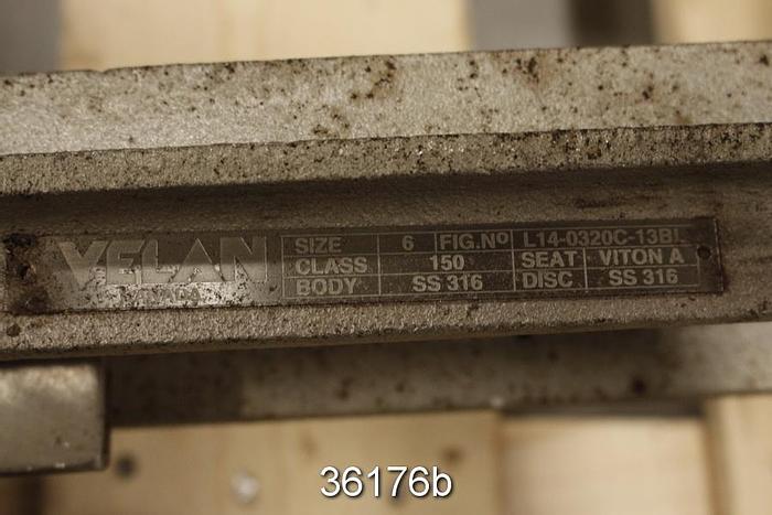 Used Velan 6" Hand Operated Knife Gate Valve #36176