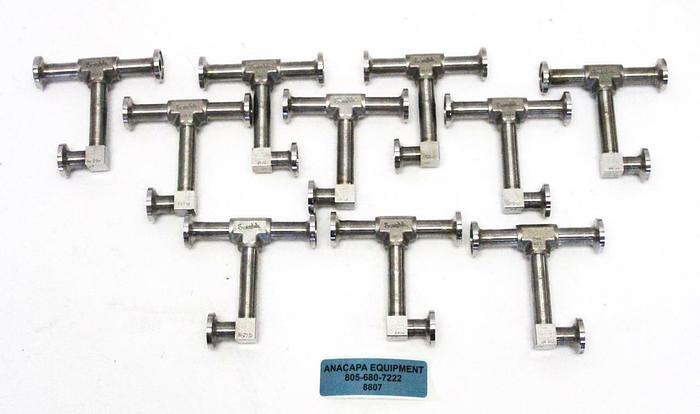 Used Swagelok Micro-Fit 6LVV P .065 Union Tee UHP 1" Flange Lot of 10 (8807)W