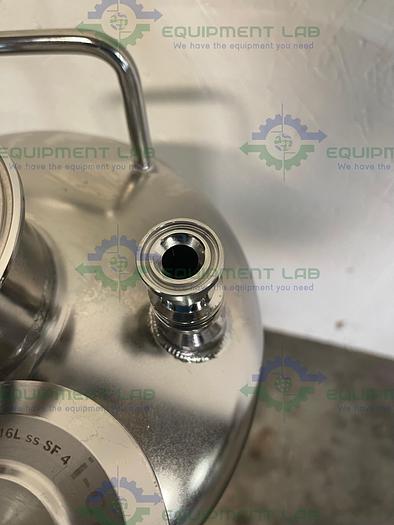 Used Alloy Products  20L 316 Stainless Steel Pressure Vessel 185 PSI w/ 22" Dip Tube