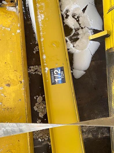 Used 1/2-Ton x 10'-6" Free Standing Jib Crane w/ 1/2-Ton Coffing Hoist