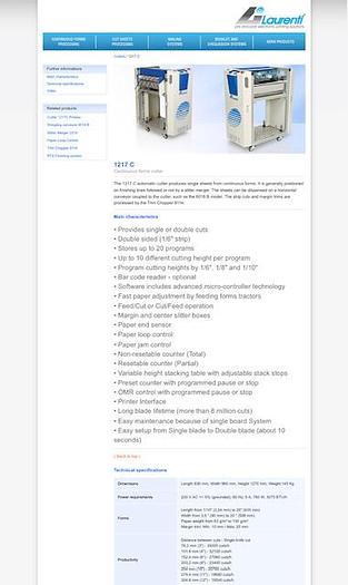 Used LAURENTI 1217C SHEETER