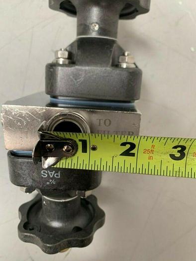 Used ITT Pure-Flo .75-316L-RA20MAX Diaphragm Valve, 2 Valves w/ 3/4" Sanitary Fitting