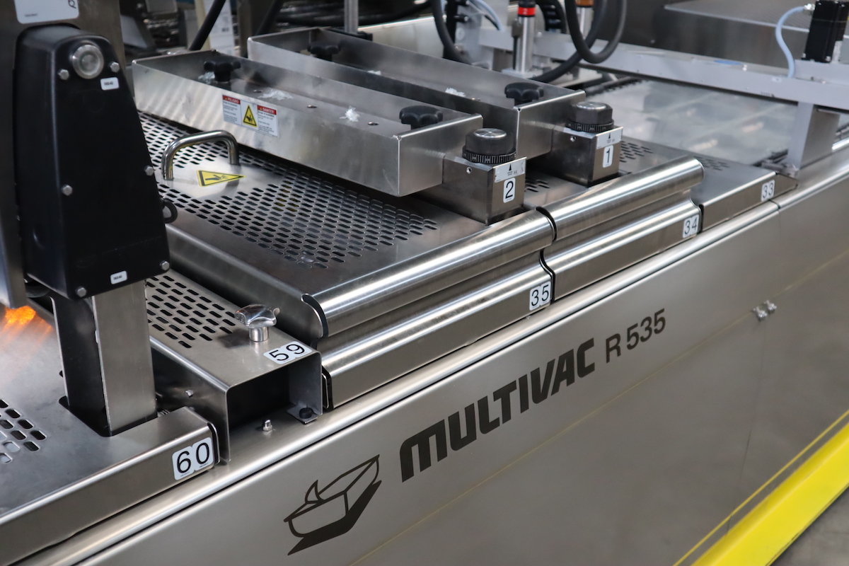 Used Multivac R535 thermoformer with Mettler Toledo inspection