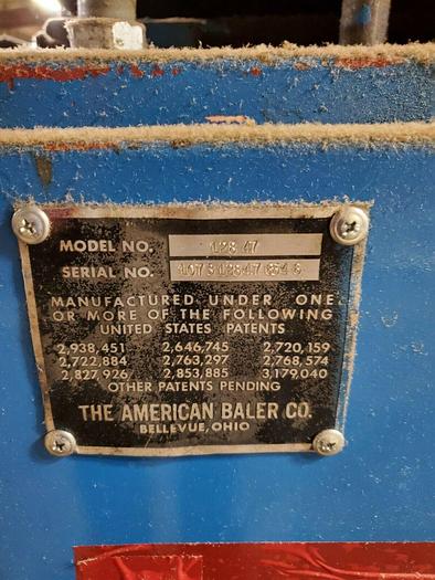 Used AMERICAN HORIZONTAL AUTO-TIE BALER MODEL 12847 60 HP