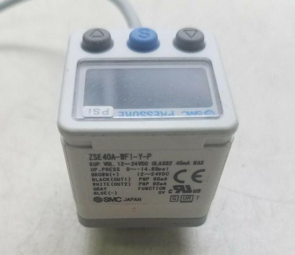 SMC ZSE40A-WF1-Y-P LEAD VACUUM PRESSURE SWITCH