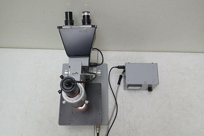 Used Leitz Wetzlar Diavert Microscope w/ 4 Objectives, Periplan GF 10X Eyepieces etc