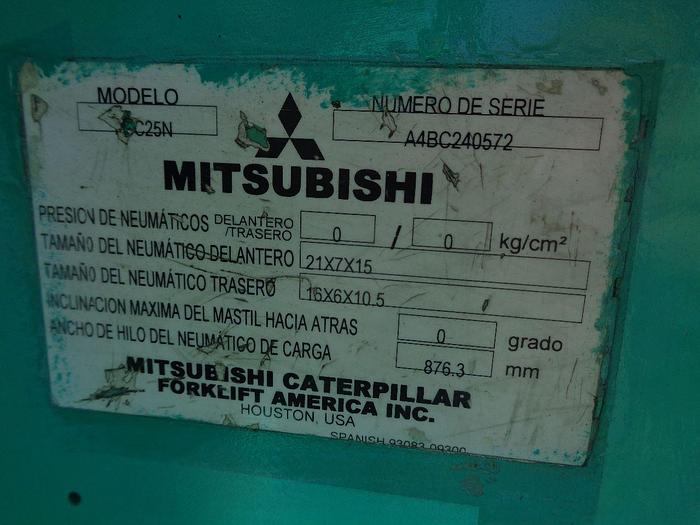 Usado 2012 MITSUBISHI LOTE 8 MONTACARGAS ELECTRICOS