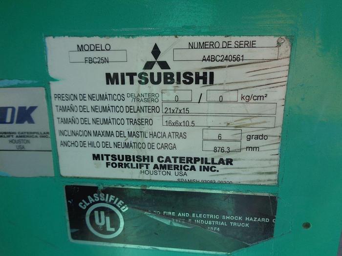 Usado 2012 MITSUBISHI LOTE 8 MONTACARGAS ELECTRICOS
