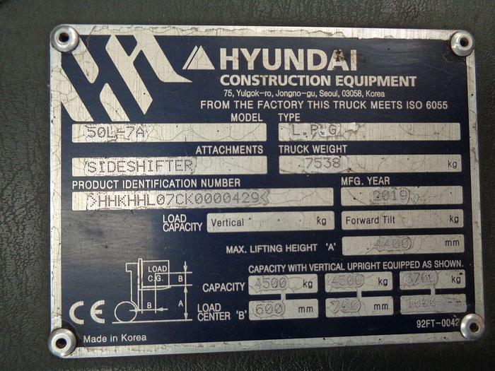 Usado 2019 HYUNDAI 20L-7A