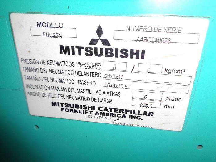 Usado 2012 MITSUBISHI LOTE 8 MONTACARGAS ELECTRICOS