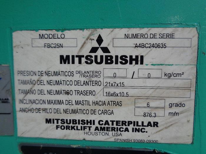 Usado 2012 MITSUBISHI LOTE 8 MONTACARGAS ELECTRICOS
