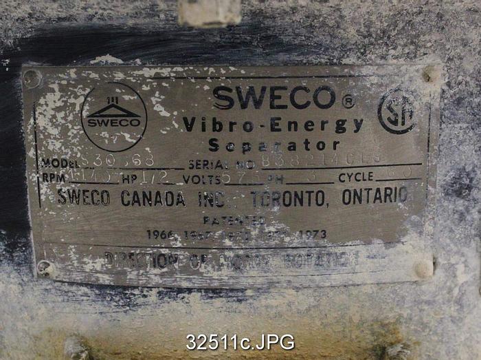 Used Sweco S30 S68 Shaker Screen #32511