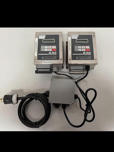 Used Two AC Tech MC Series M1103SE Variable Frequency Drive 120-240V