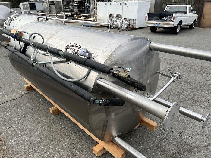 Used Tank, 775 Gallon, Stainless Steel, Jacketed, 30 PSI Internal, 25 BBL Brite Tank #S744736