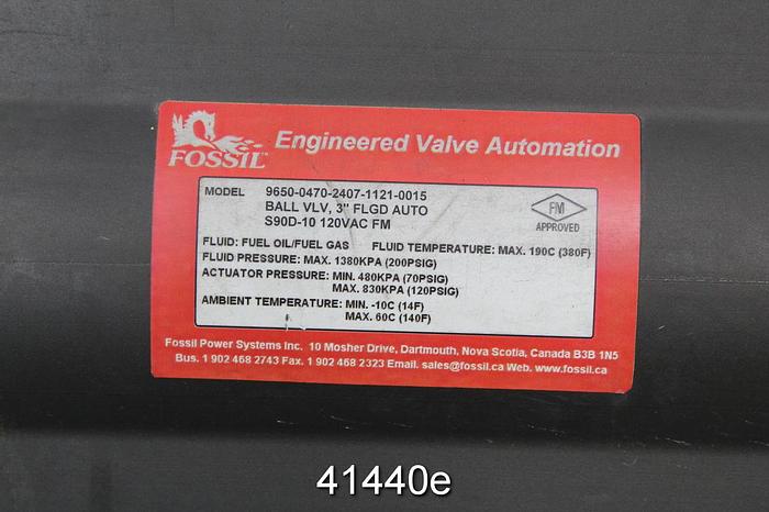 Used Fps Model 9650-0480-2507-0015 3" Ball Valve #41440